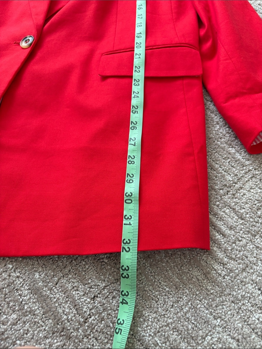 Talbots Red Single-Button Blazer Jacket - Picture 7 of 11